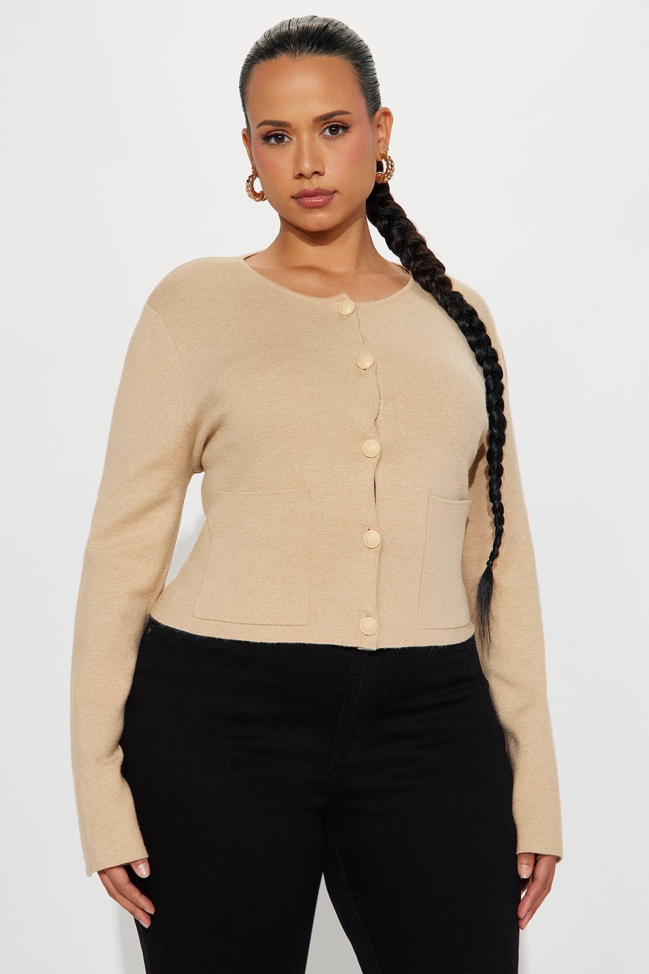 Sweet Talk Cardigan - Taupe Female Product Image