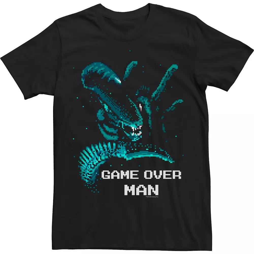 Men's Alien Game Over Man 8-Bit Portrait Tee,  Product Image