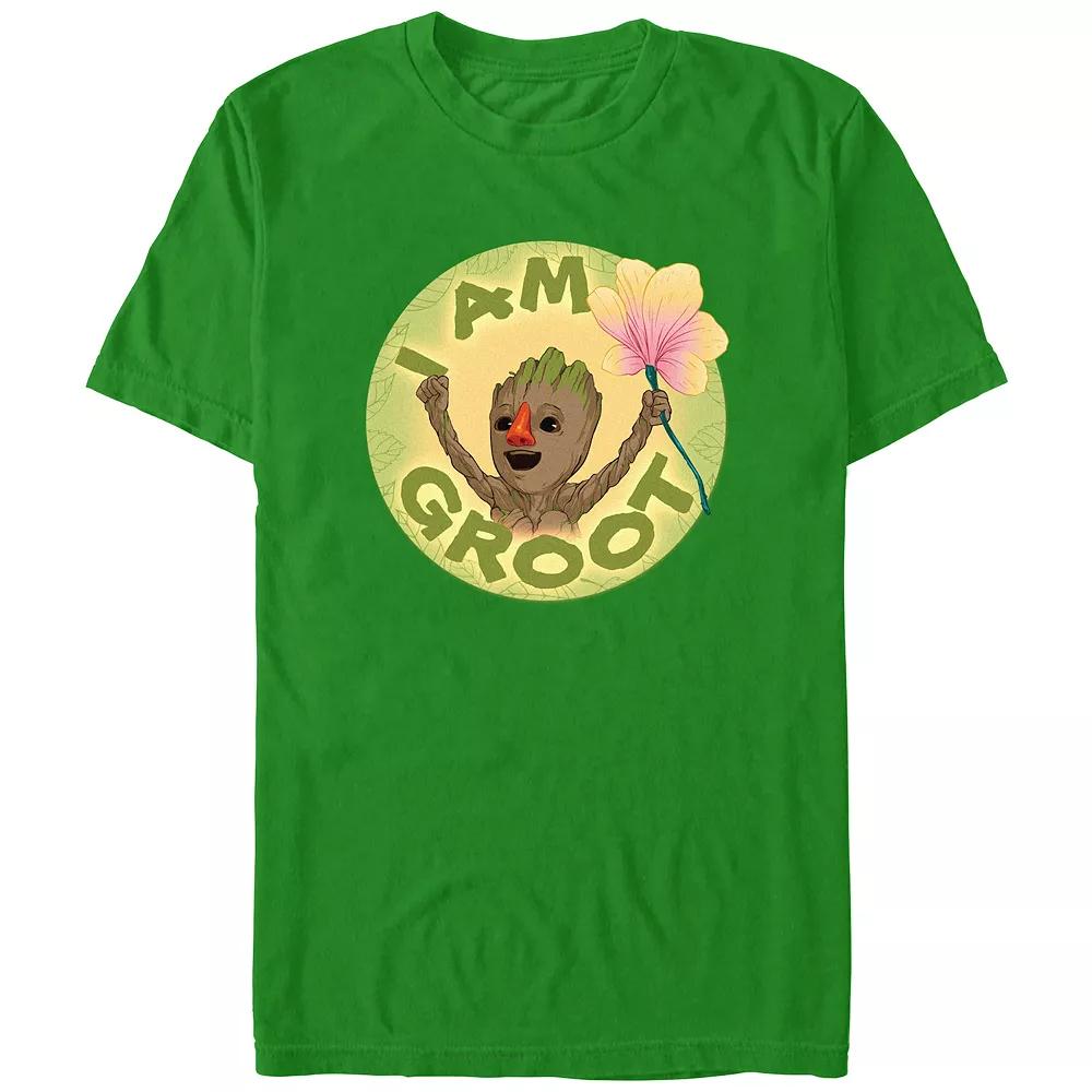 Men's I Am Groot Flower Stamp Graphic Tee, Size: XL, Kelly Product Image