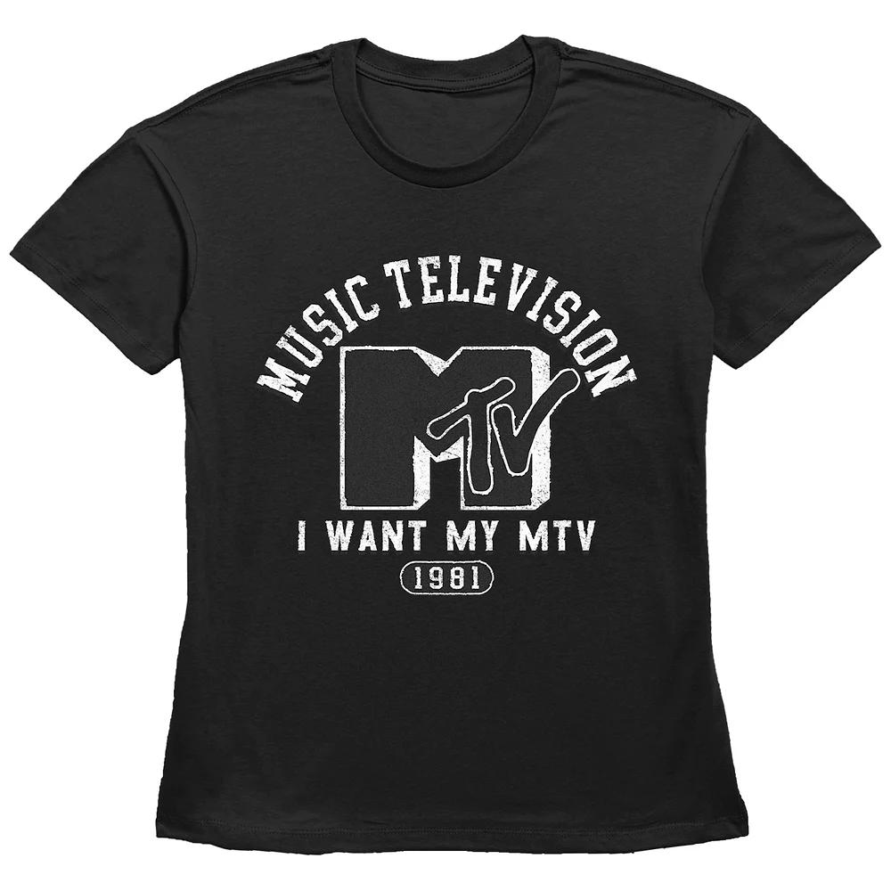 Women's MTV Music College Redux Basic Fit Graphic Tee, Girl's,  Product Image