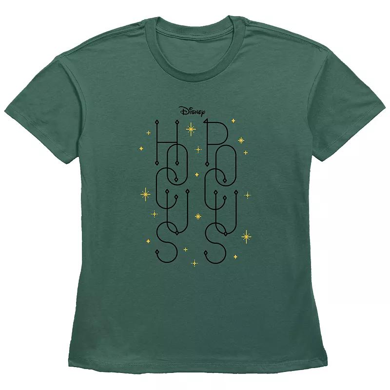 Disney's Hocus Pocus Starry Logo Women's Graphic Tee, Size: Small, Green Product Image