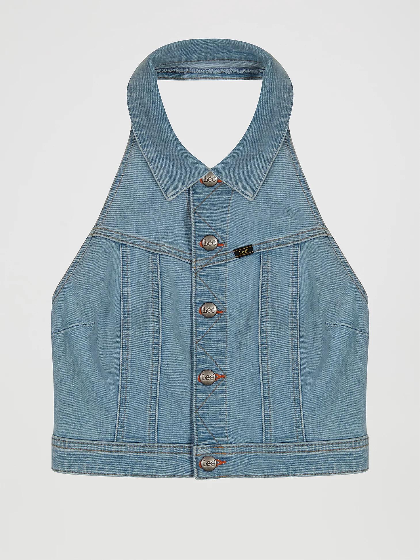 Women's Seamed Denim Halter Tank | Women's Tops & Tees | Lee® Product Image