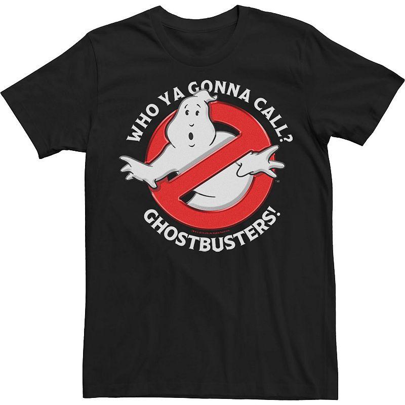 Big & Tall Ghostbusters Who Ya Gonna Call Poster Tee, Men's, Size: XXL Tall, Black Product Image