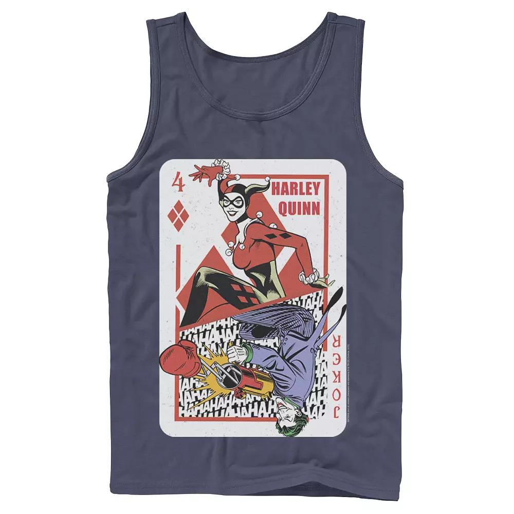 Mens DC Comics Harley Quinn Joker Playing Card Tank Top, Men's,  Product Image