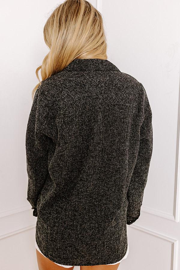 Fashion Diary Tweed Knit Button Up Product Image