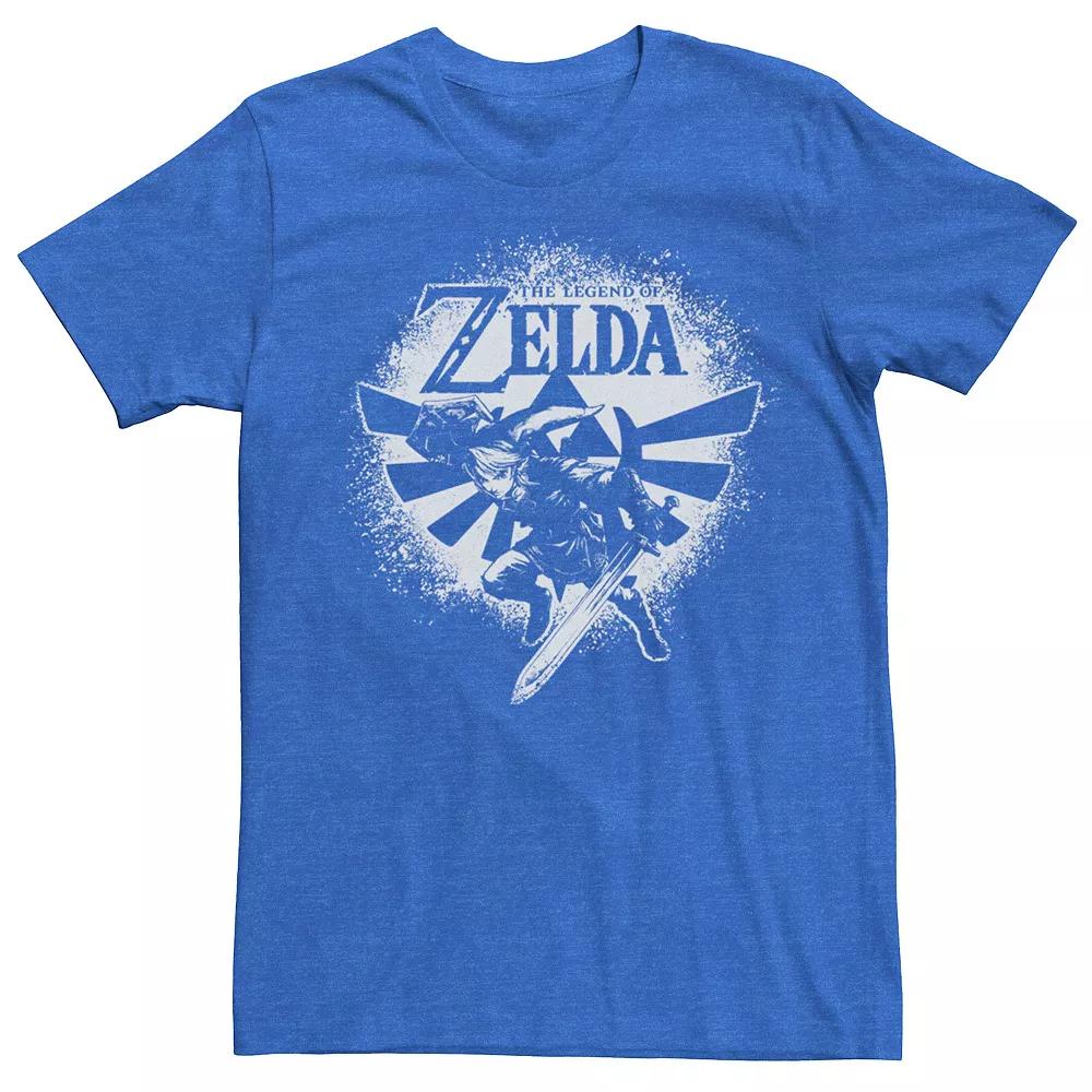 Men's Nintendo Zelda Link Wingcrest Spray Paint Tee, Size: Large, Royal Product Image