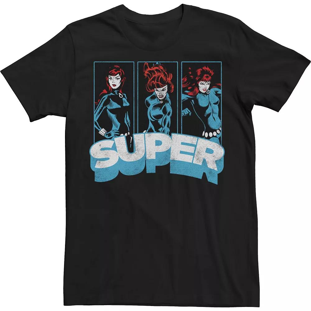 Men's Marvel Black Widow Super Vintage Comic Poses Tee,  Product Image