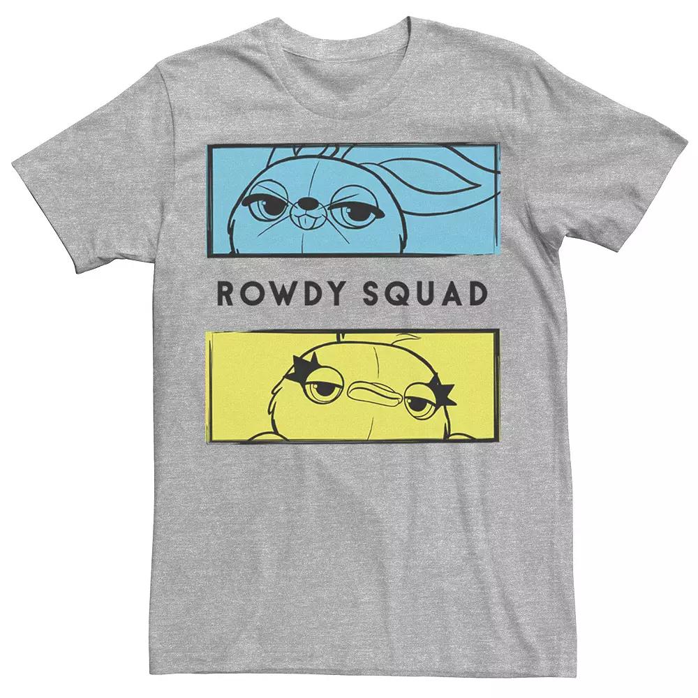 Disney / Pixar's Toy Story 4 Ducky & Bunny Men's Rowdy Squad Panels Tee, Size: Large, Athletic Grey Product Image