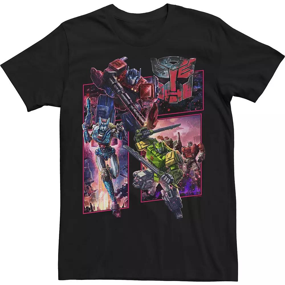 Men's Transformers: War For Cybertron Autobot PaneTee, Size: Medium, Black Product Image