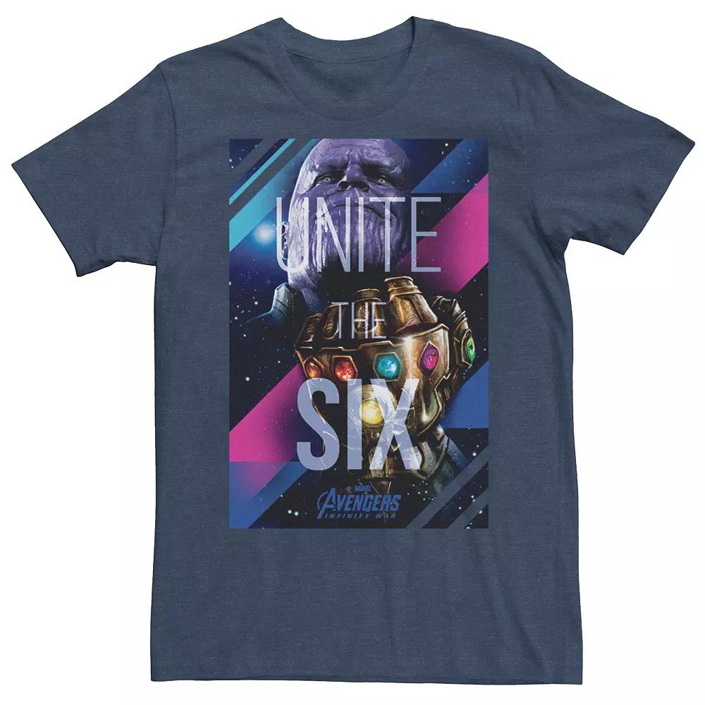 Men's Marvel Avengers Infinity War Thanos Unite Them Graphic Tee, Size: Large, Navy Grey Product Image