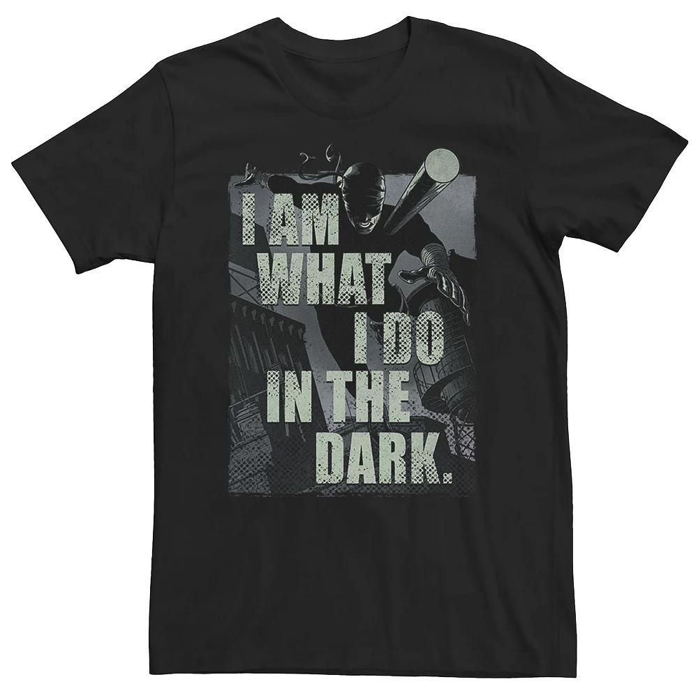 Big & Tall Marvel Daredevil "I Am What I Do In The Dark" Tee, Men's, Size: XXL Tall, Black Product Image