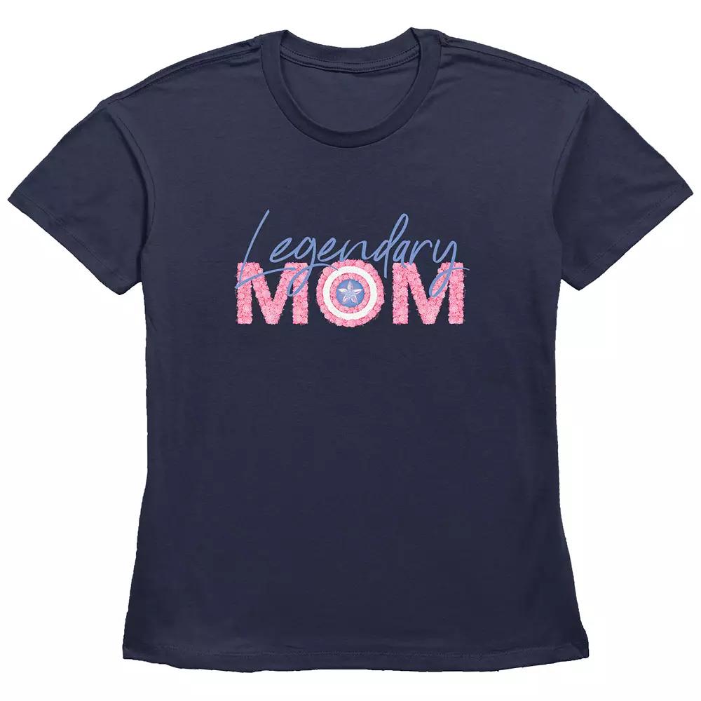 Women's Captain America Legendary Mom Basic Fit Graphic Tee,  Product Image