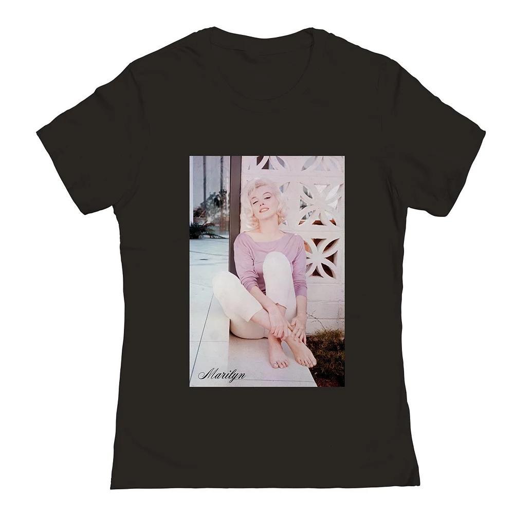 Junior's Grayson Threads The Label Marilyn Monroe Pose Graphic Tee, Women's, Size: XL, Black Product Image