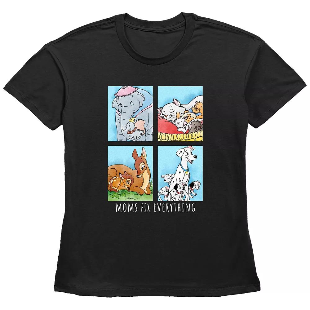 Disney Moms Fix Everything Women's Basic Fit Graphic Tee, Size: Large, Black Product Image