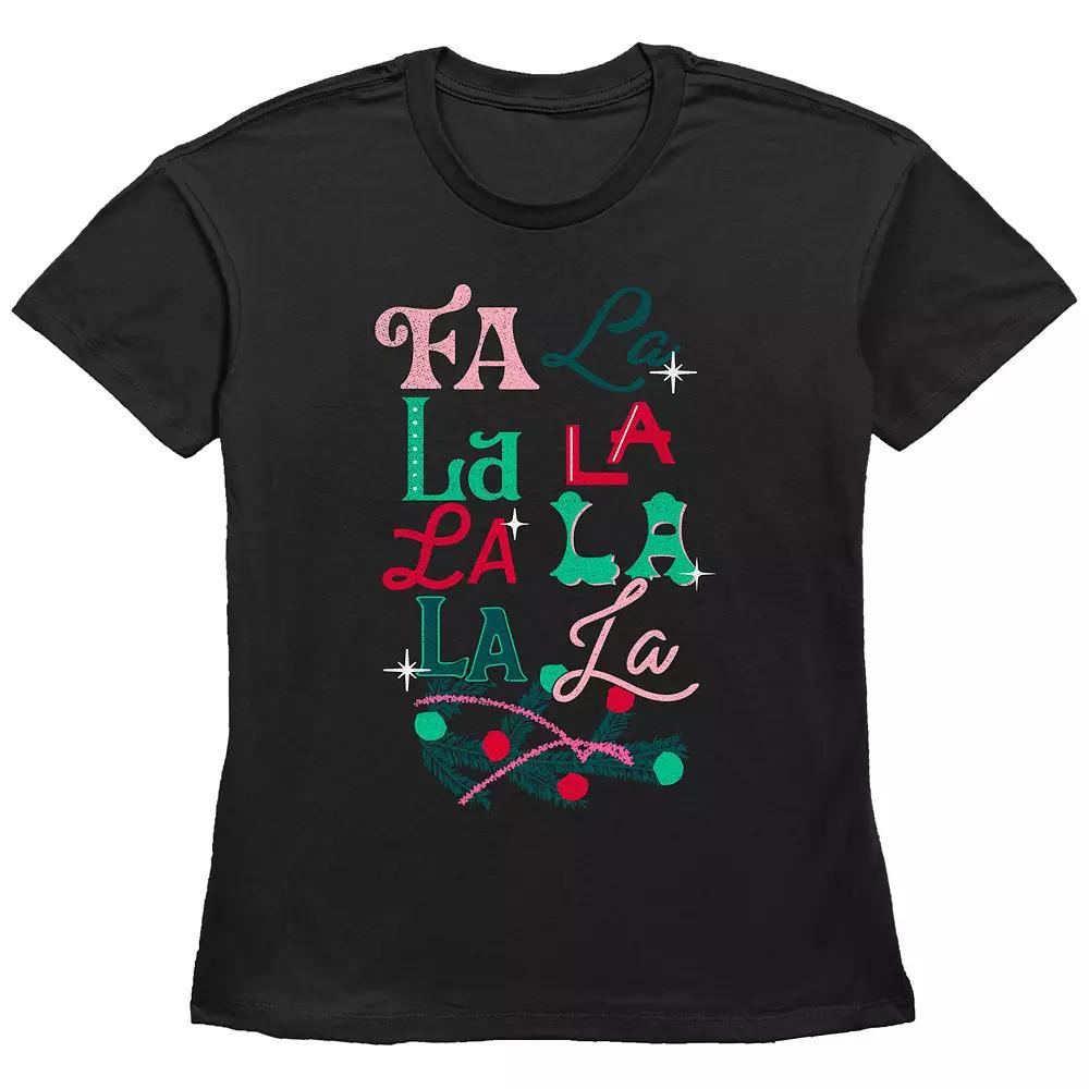 Women's Christmas Fa La La Graphic Tee,  Product Image