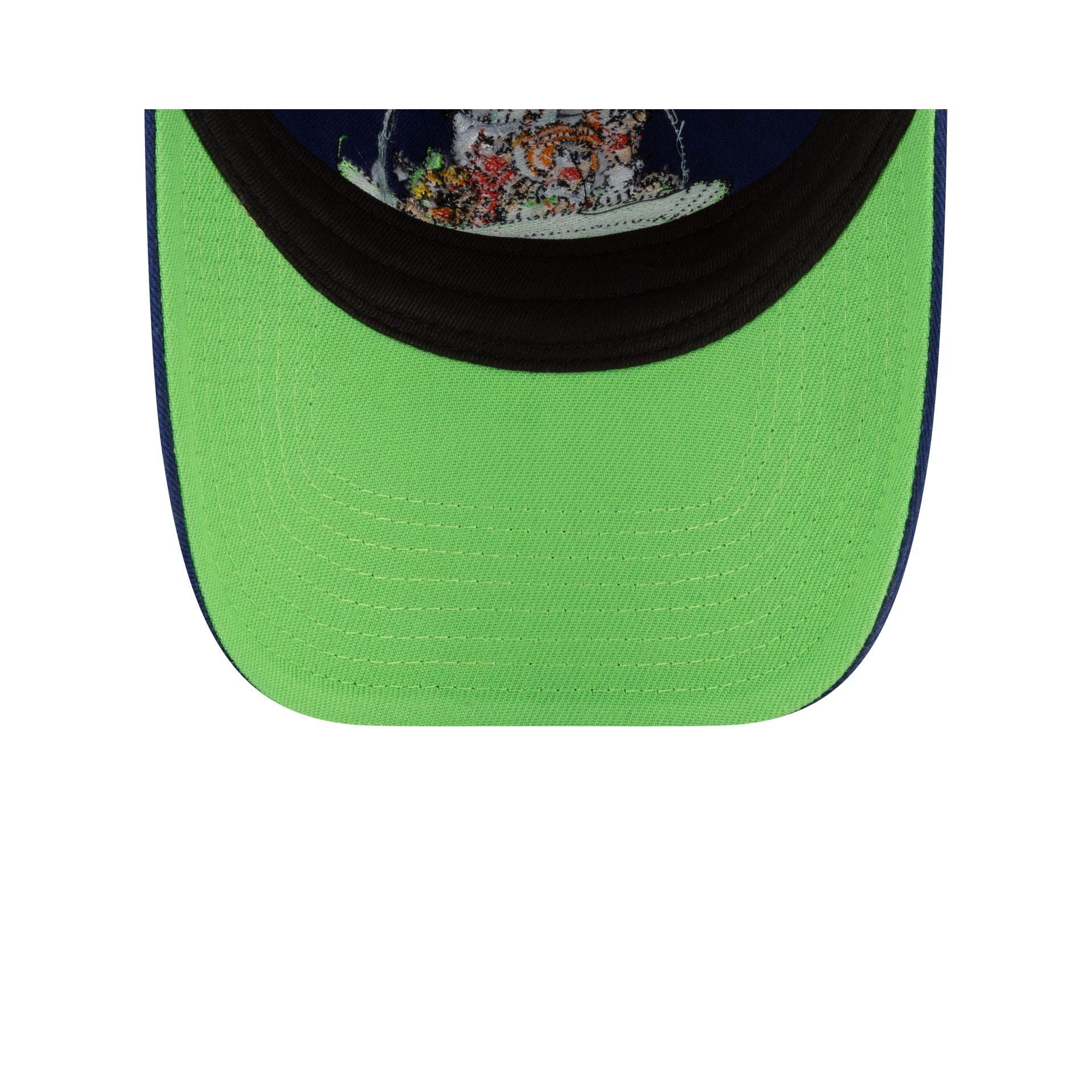 New Era Branded Sweep Rugby Kelly Green 9FORTY Adjustable Hat Male Product Image