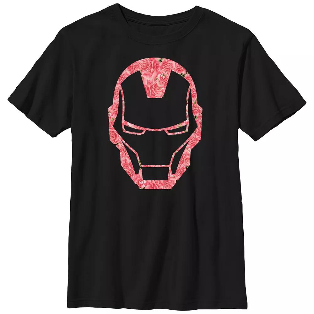 Boys 8-20 Husky Marvel Iron Man Roses Filled Helmet Graphic Tee, Boy's,  Product Image