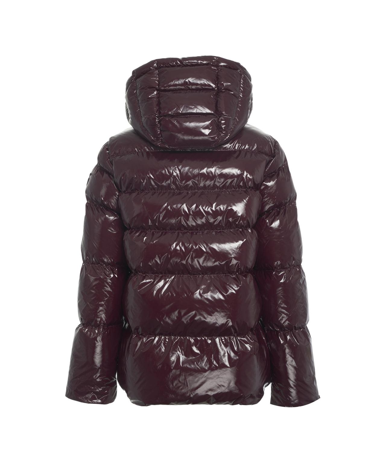 Quilted down jacket with hood Product Image
