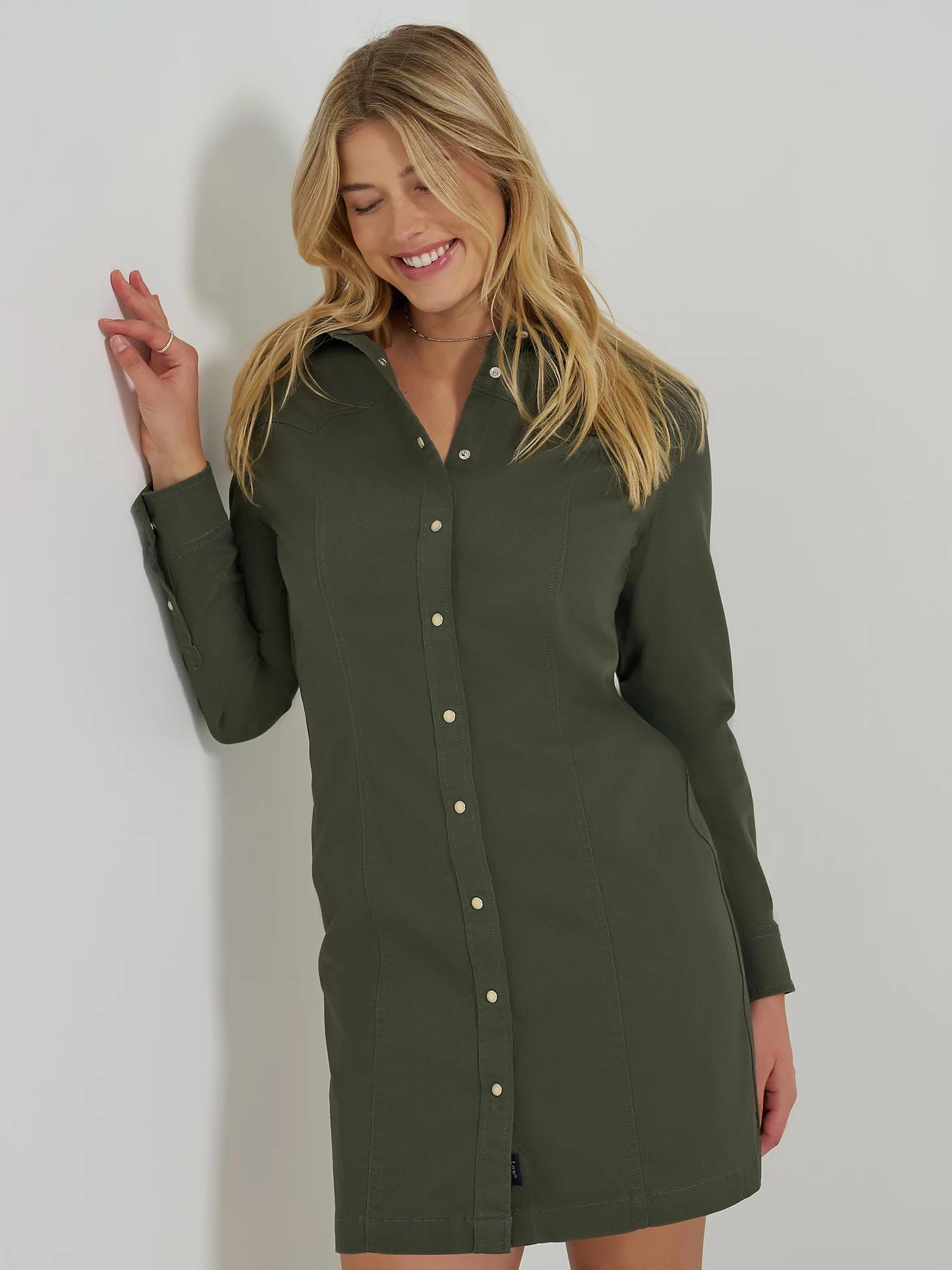 Women's Western Button Down Dress | Women's Skirts & Dresses | Lee® Product Image