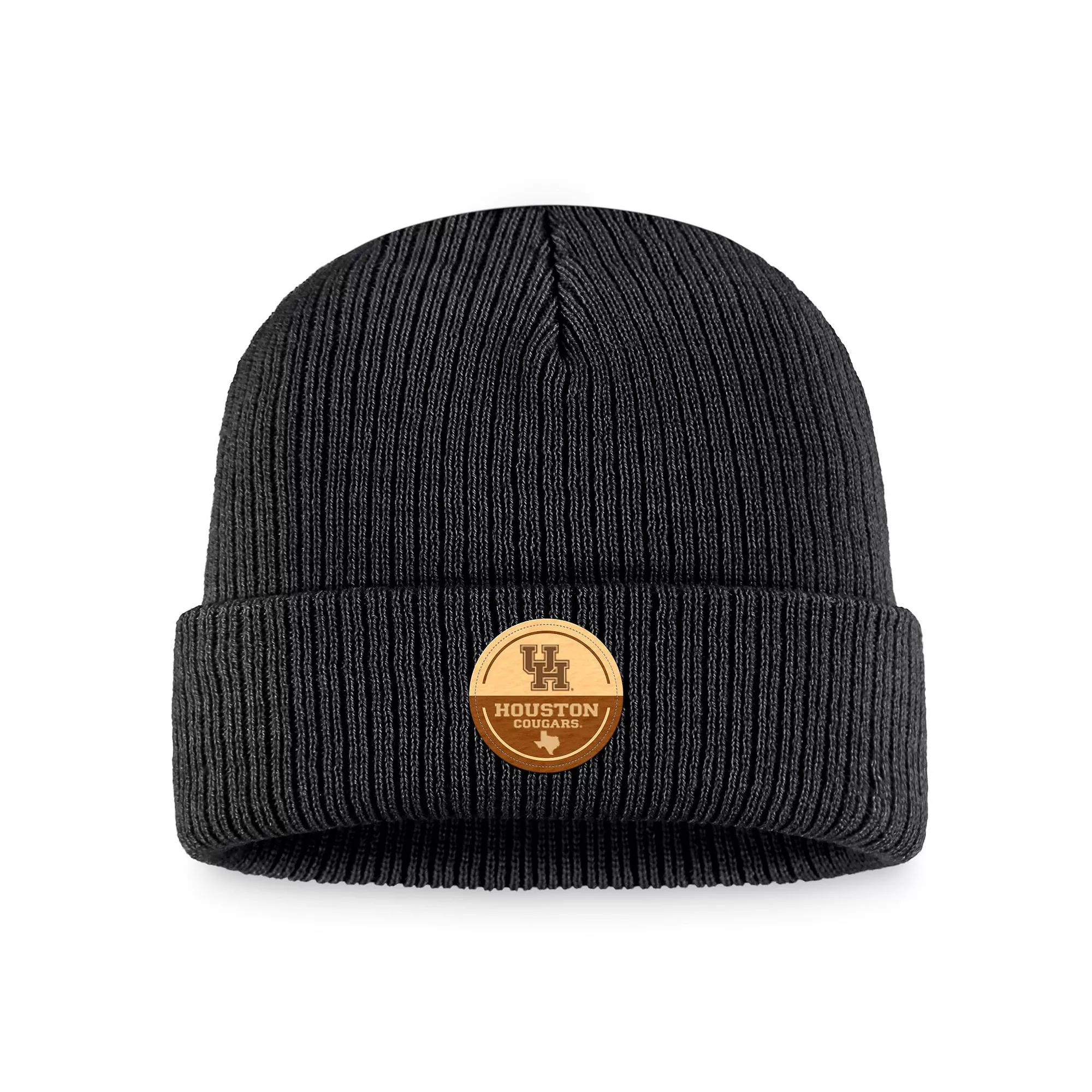 Men's Top of the World Black Houston Cougars Elijah Cuffed Knit Hat, Hou Black Product Image