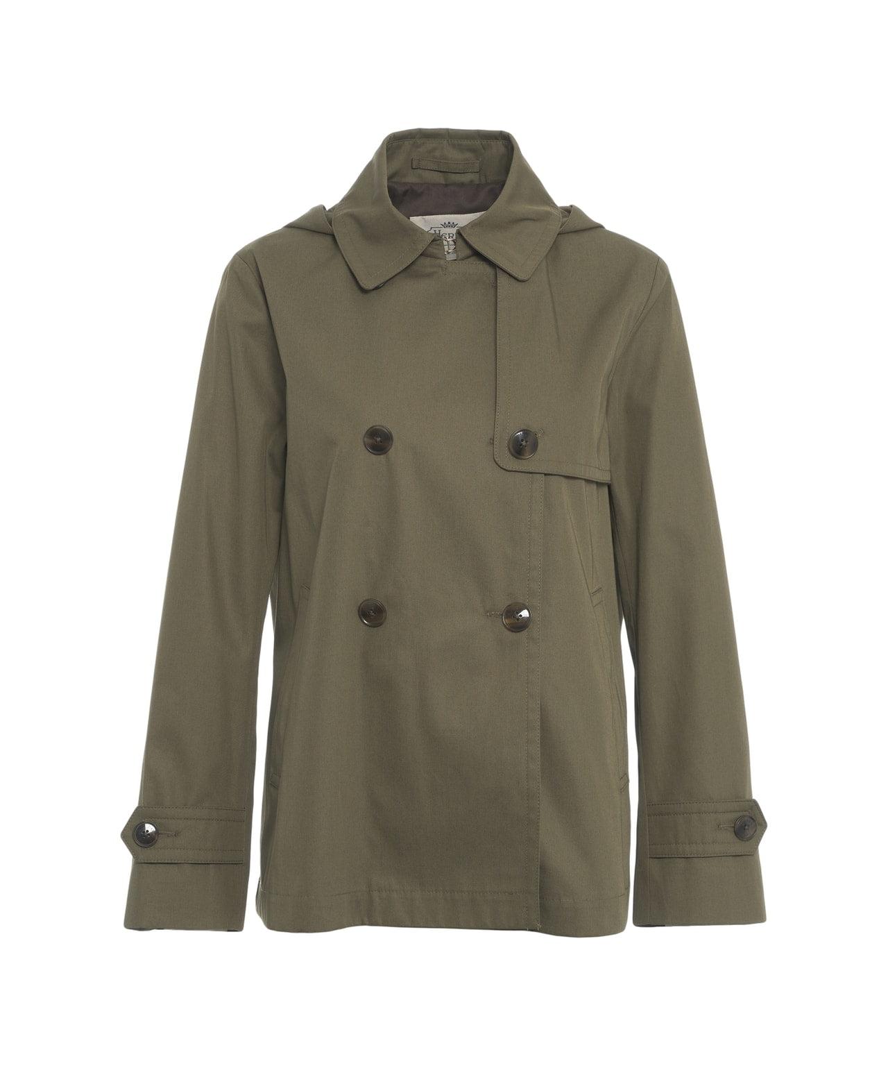 Waterproof short trench coat Product Image