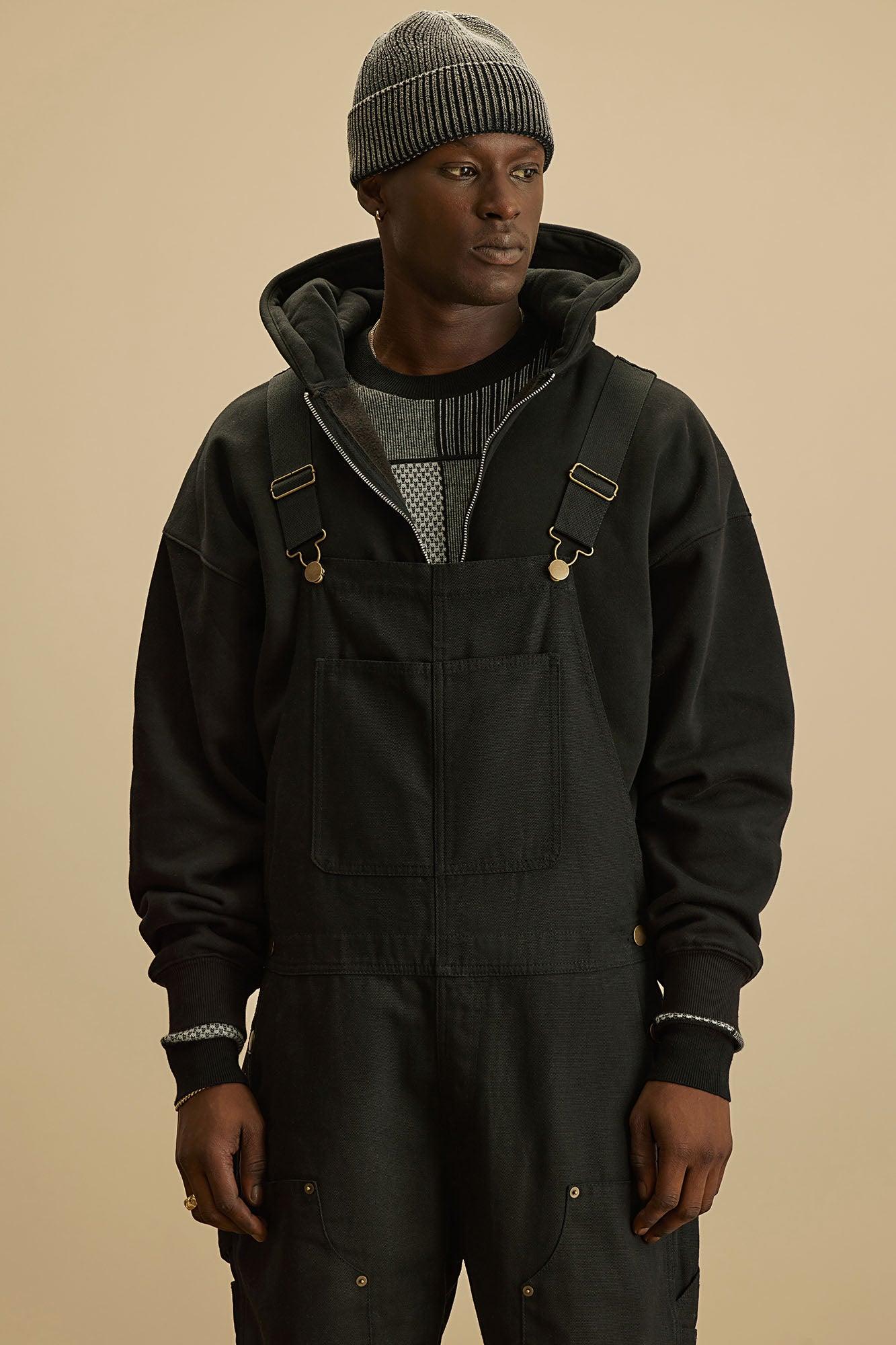 Alexander Utility Canvas Overalls - Black Product Image