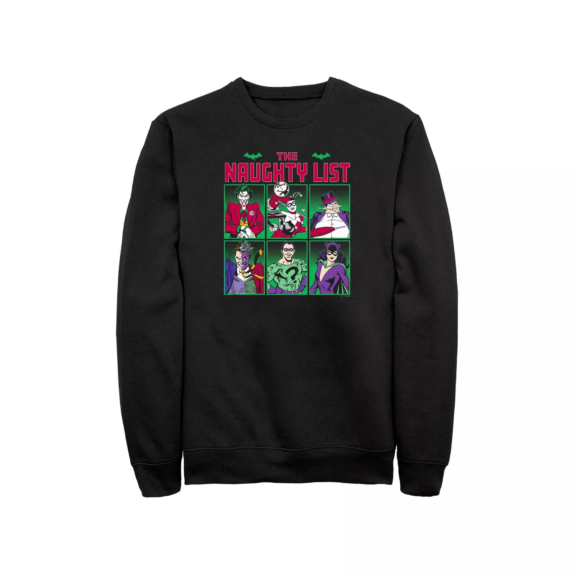 Men's Batman Gotham Naughty List Graphic Fleece,  Product Image