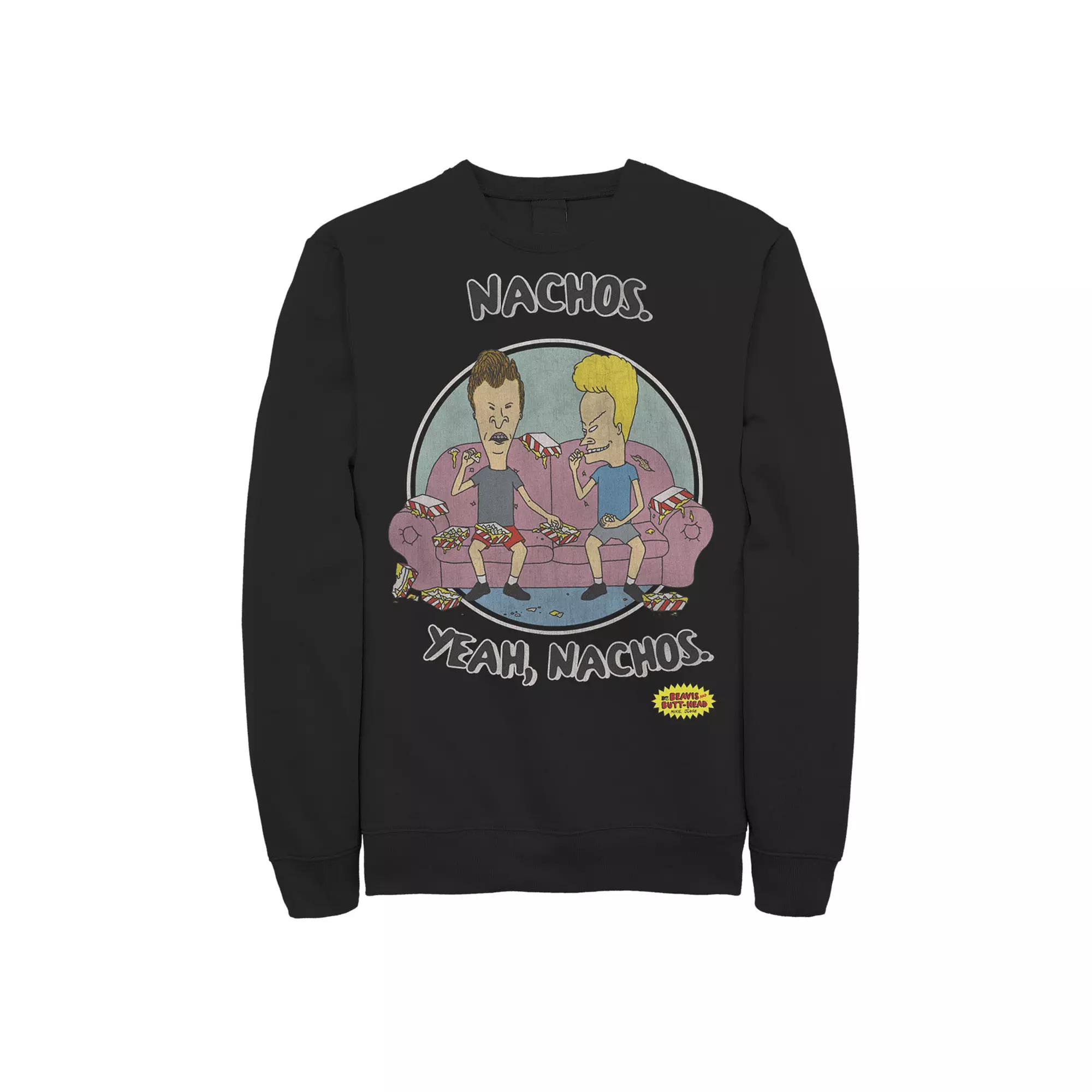 Men's Beavis And Butt-Head Nacho Yeah Nachos Portrait Fleece Top,  Product Image