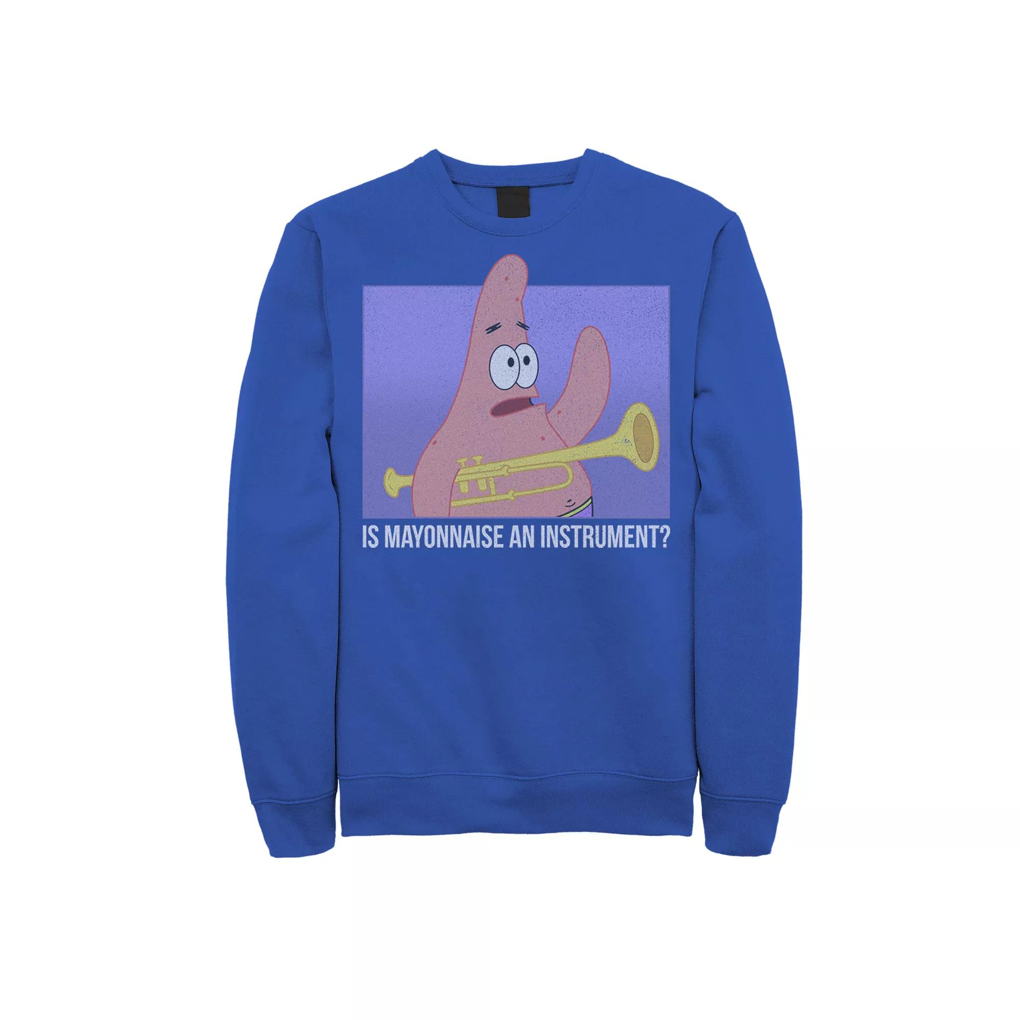Men's Spongebob Patrick Is Mayonnaise An Instrument Sweatshirt,  Product Image