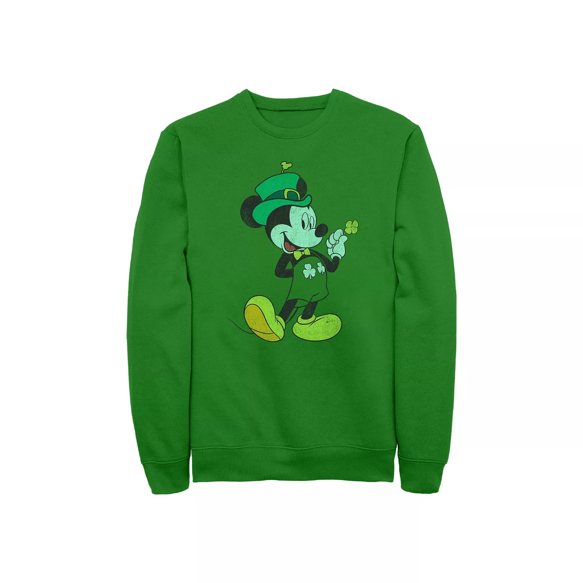 Disney's Mickey Mouse Lucky Outfit Men's Graphic Fleece, Size: XL, Kelly Product Image