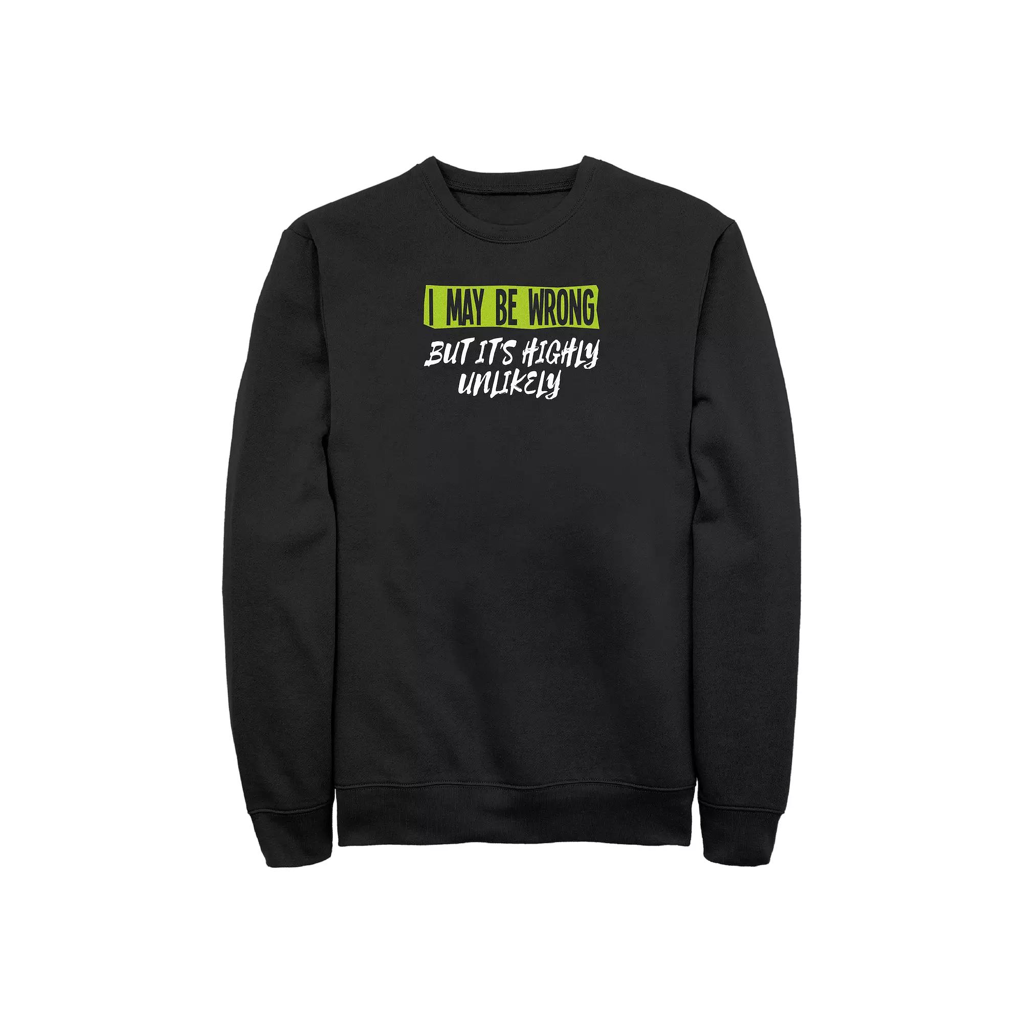 Big & Tall I May Be Wrong But It's Highly Unlikely Graphic Fleece, Men's,  Product Image