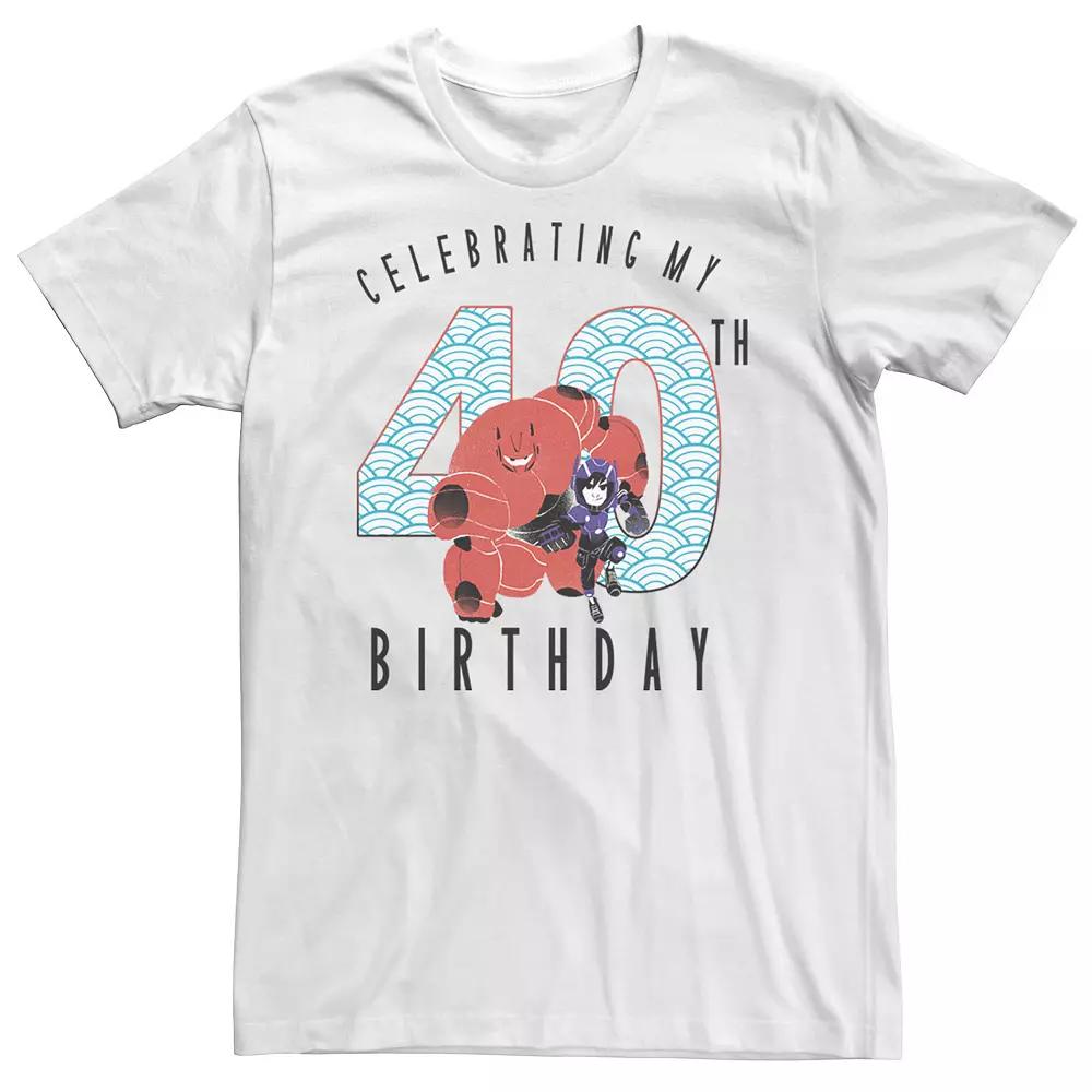 Big & Tall Disney Big Hero 6 Baymax Hiro 40th Birthday Tee, Men's,  Product Image