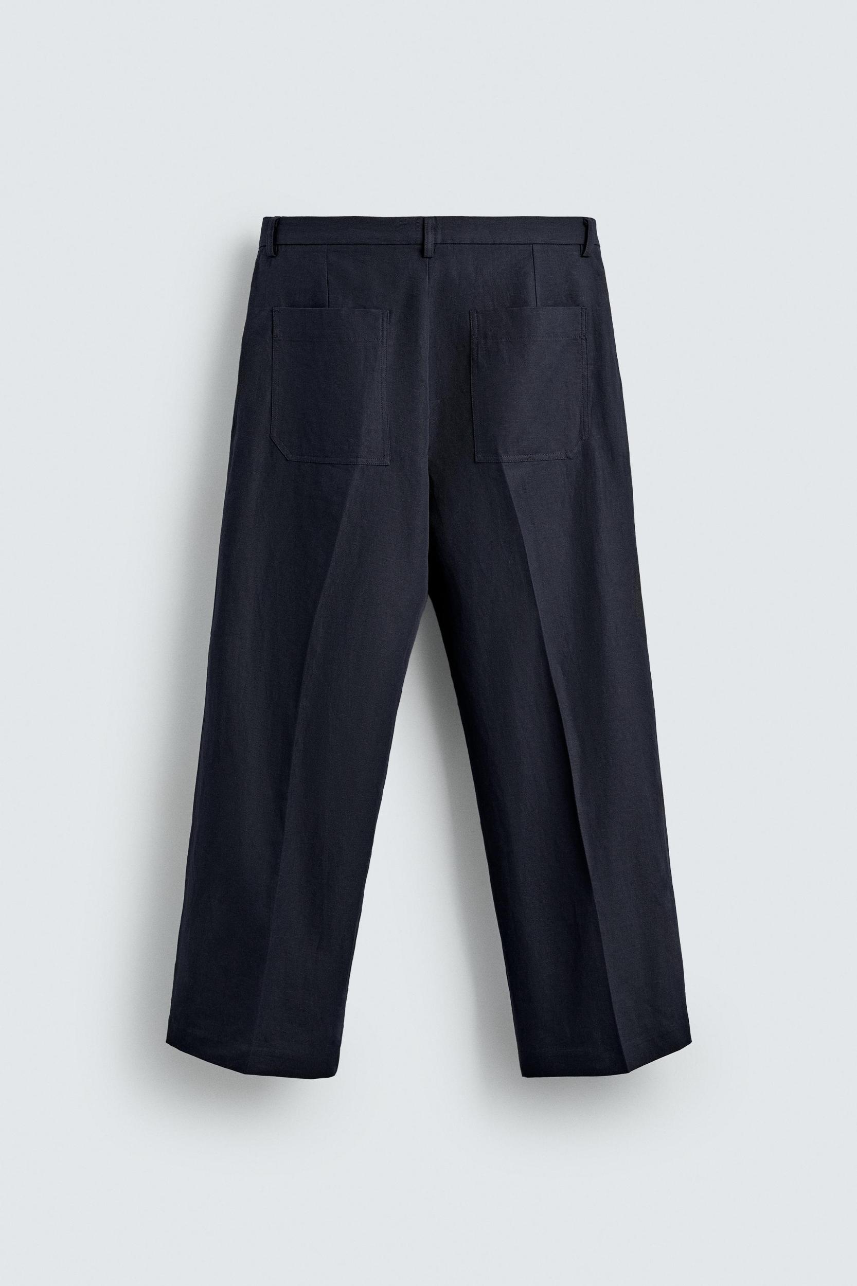 RELAXED FIT COTTON - LINEN PANTS Product Image