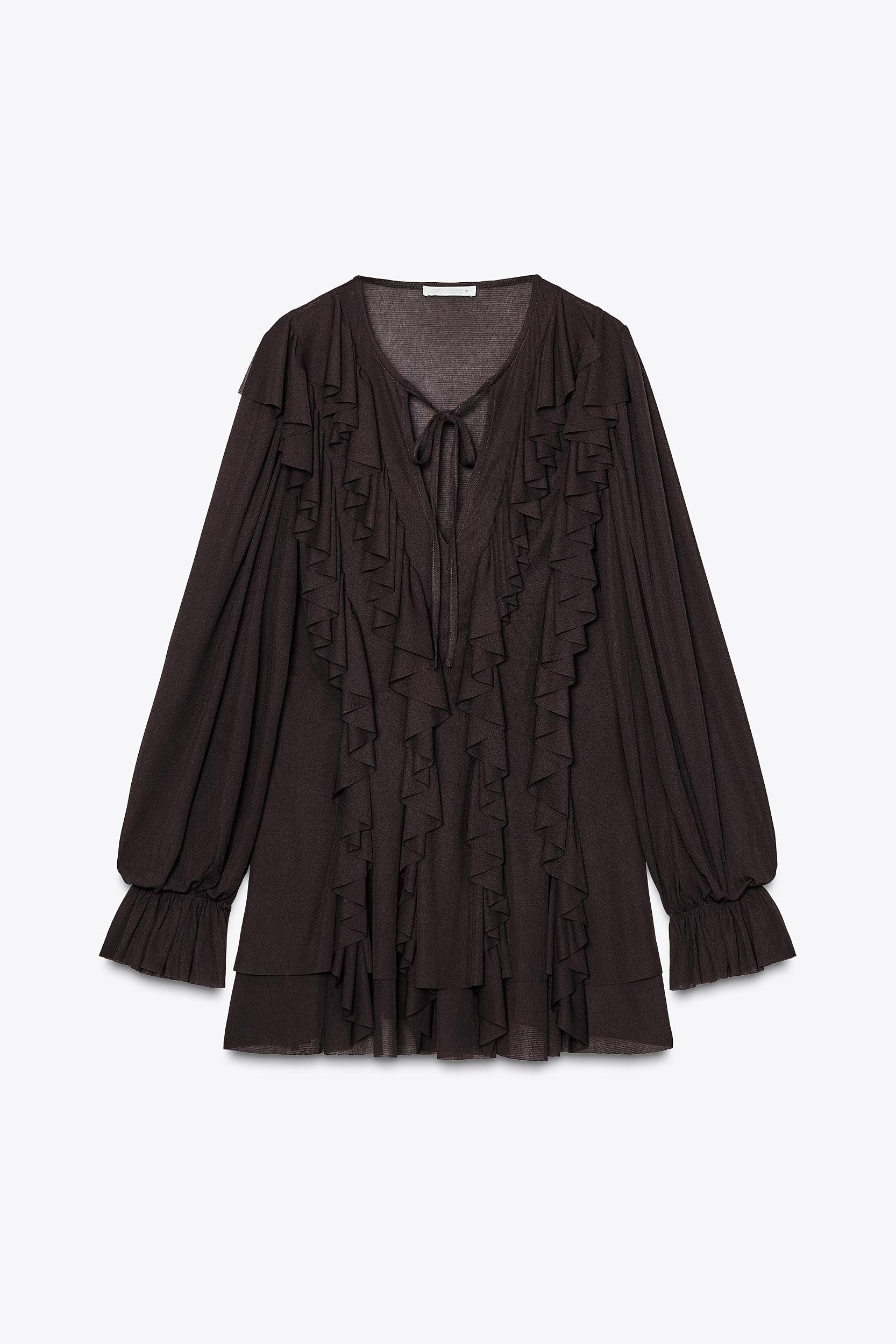 SHORT RUFFLED DRESS Product Image