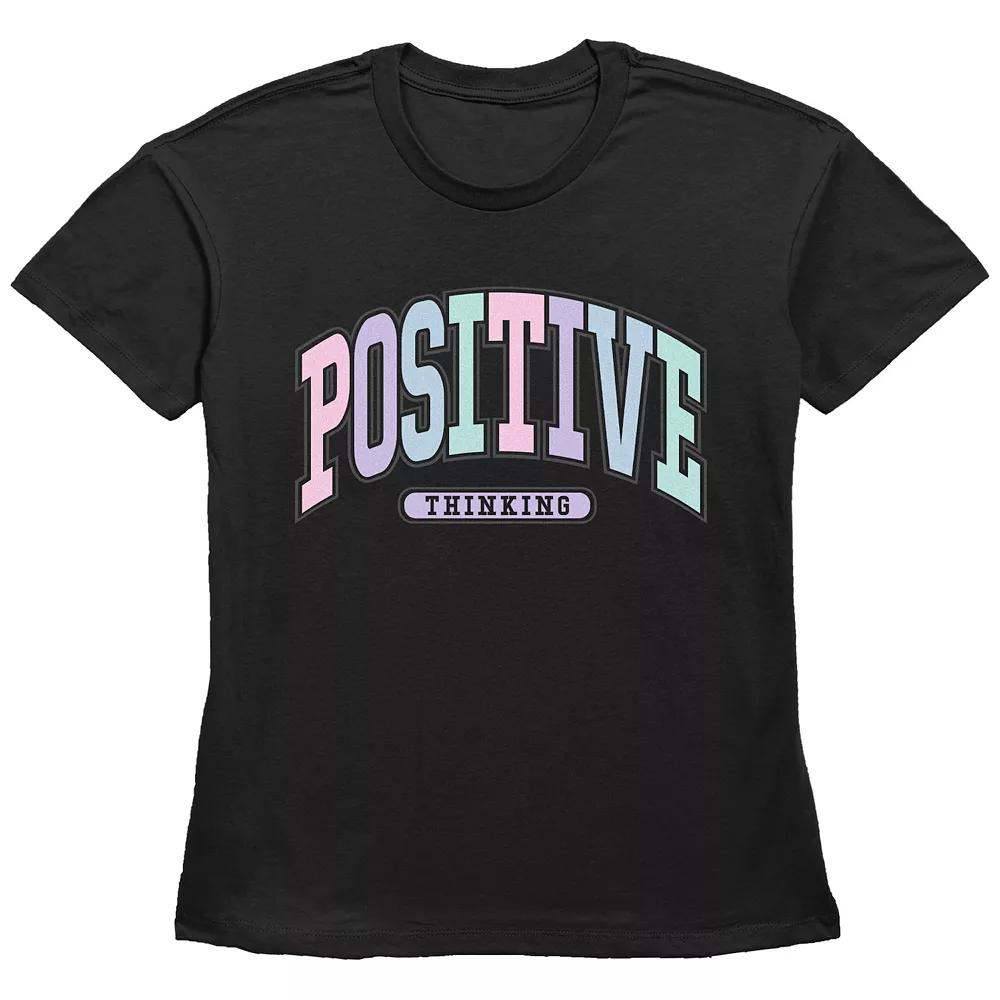 Women's Positive Thinking Basic Fit Tee, Girl's,  Product Image