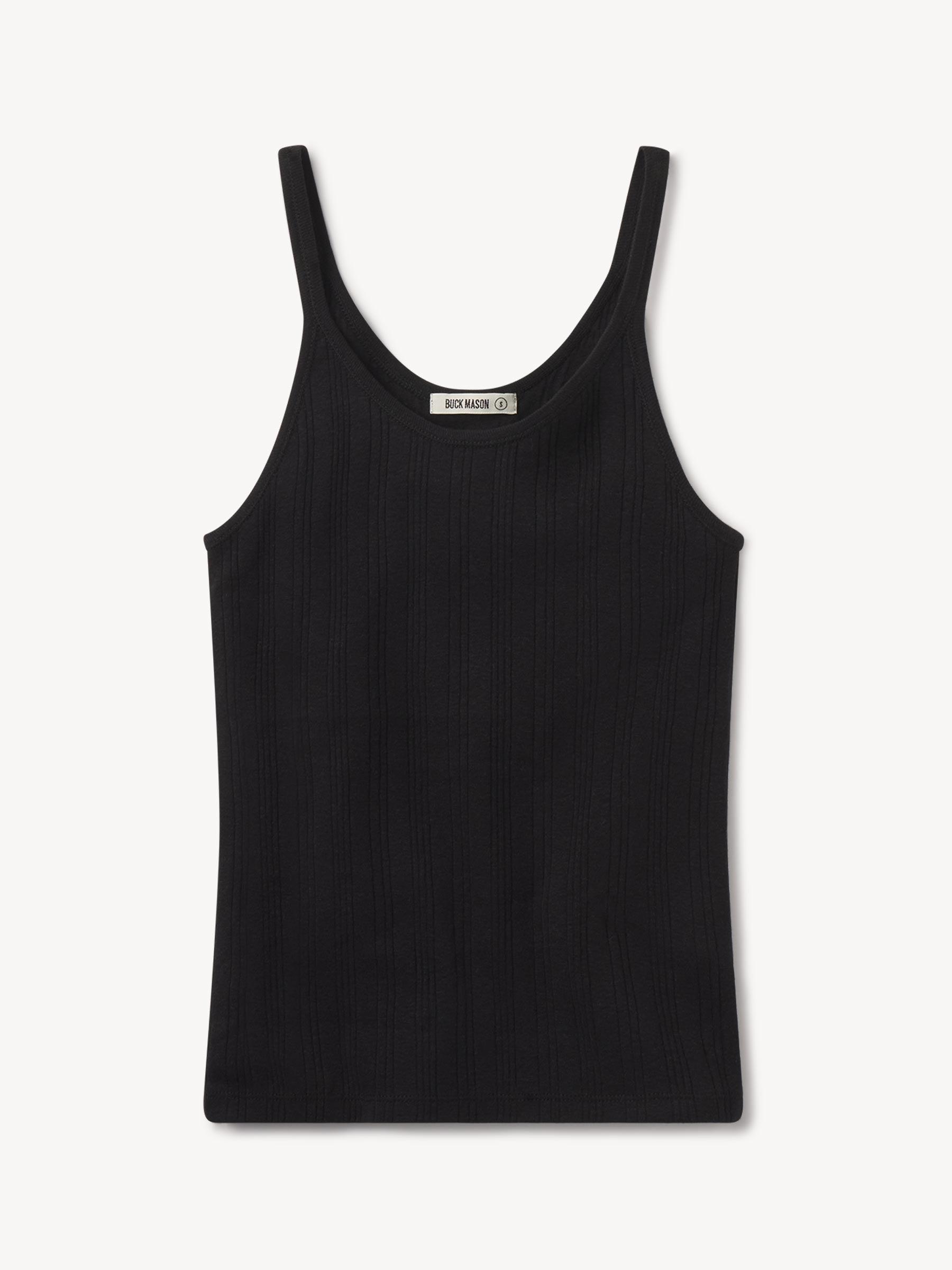 Black Heirloom Rib Base Tank Product Image