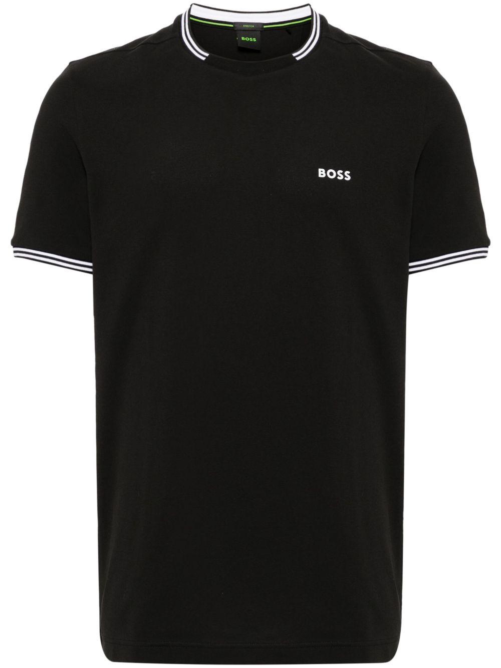 HUGO BOSS Boss Stretch Cotton T-shirt In Dark Blue Product Image