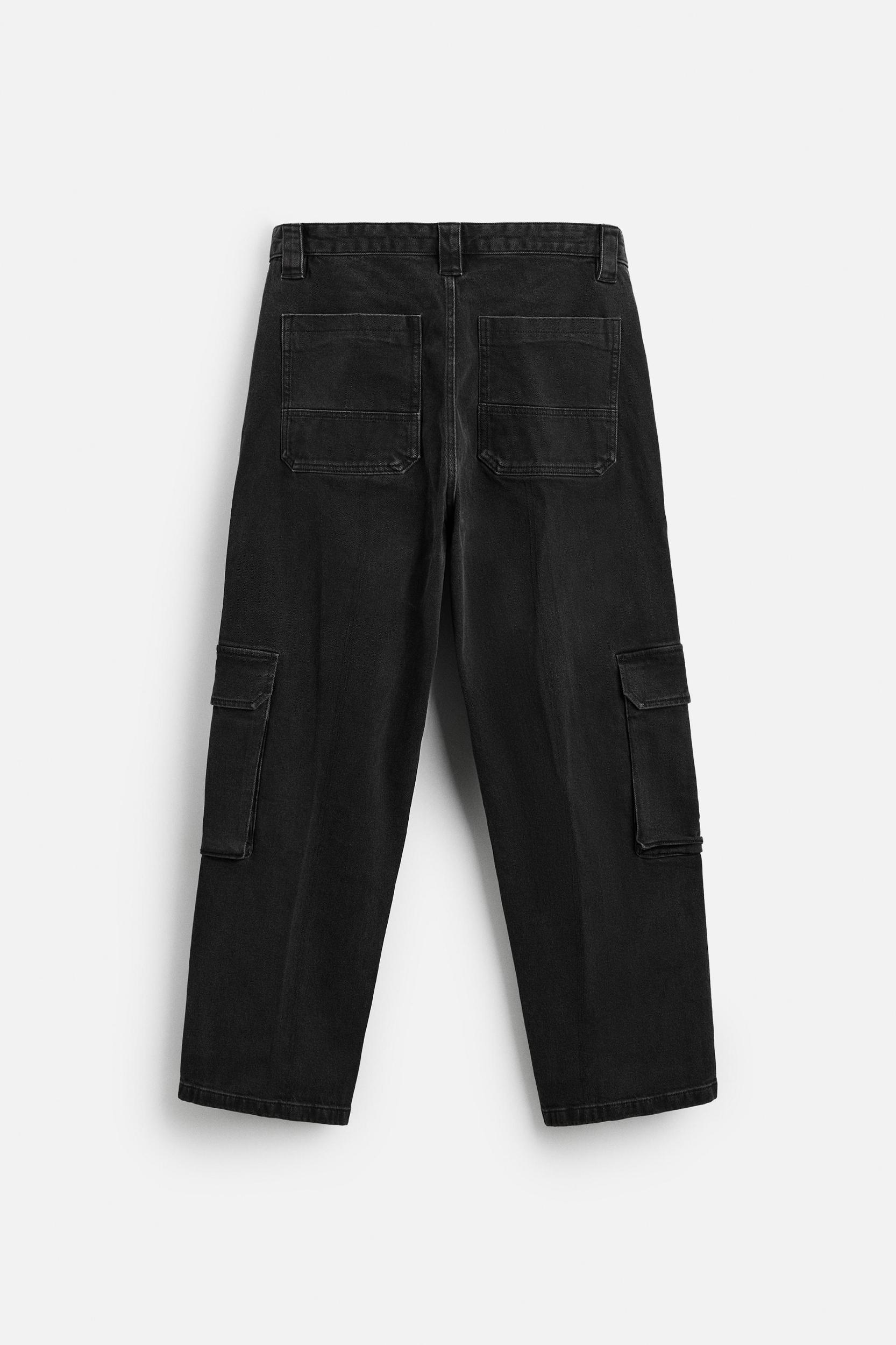 POCKET DENIM CARGO PANTS Product Image