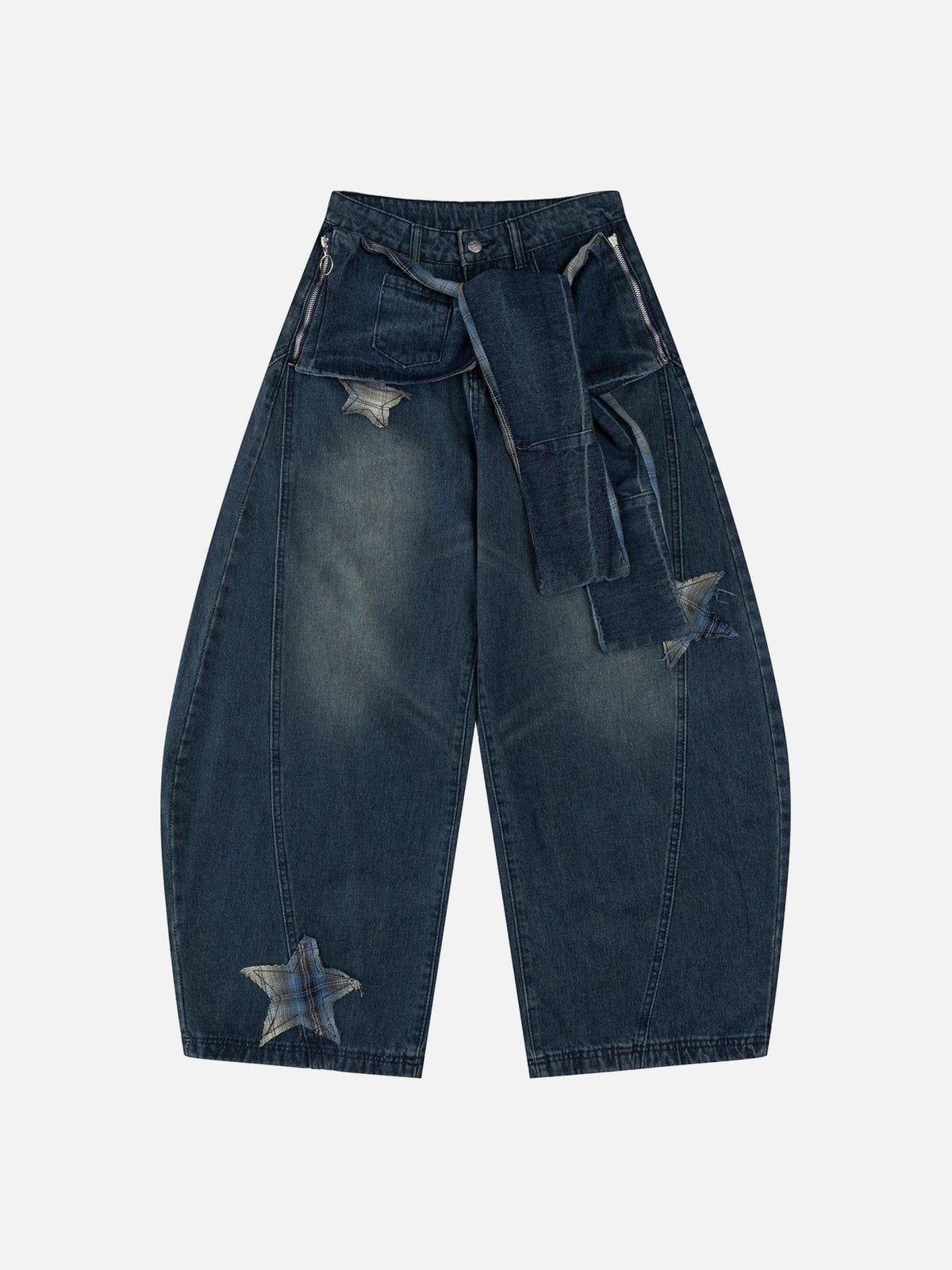 Aelfric Eden Applique Star Baggy Barrel Jeans Product Image