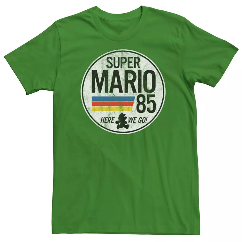 Men's Nintendo Super Mario Here We Go Vintage Short Sleeve Tee,  Product Image