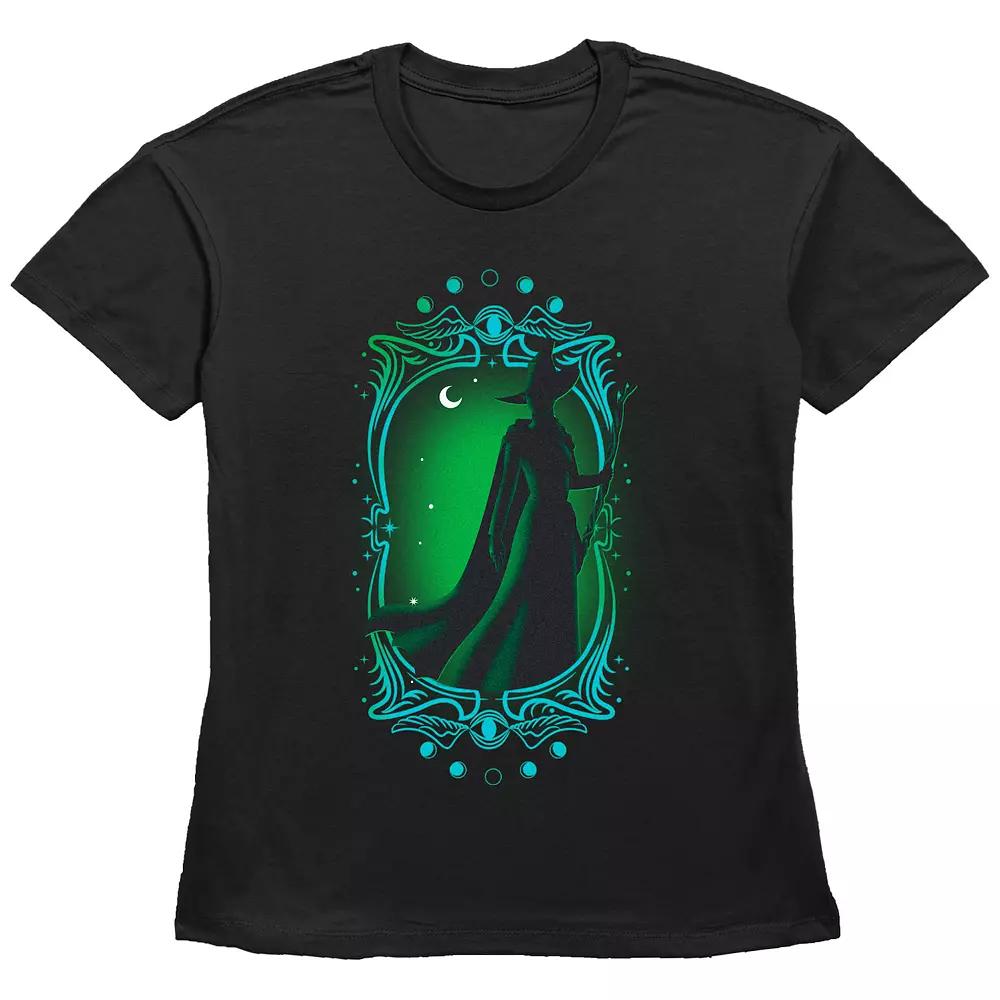 Women's Wicked Elphaba Framed Poster Graphic Tee, Size: Large, Black Product Image