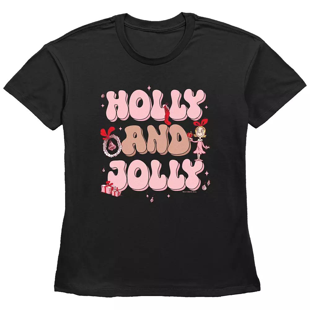 Women's Dr. Seuss Cindy-Lou Who Holly And Jolly Graphic Tee,  Product Image