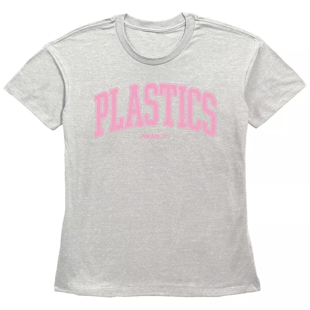 Womens Mean Girls Plastics Varsity Style Basic Fit Graphic Tee, Girls Product Image