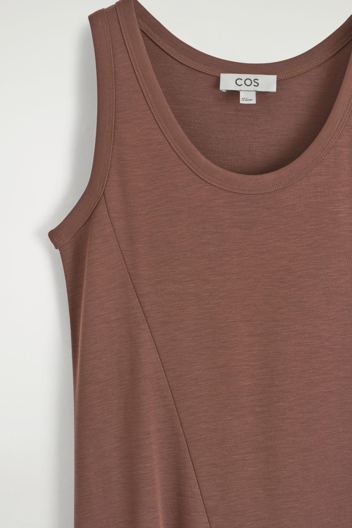 ASYMMETRIC JERSEY MIDI DRESS Product Image