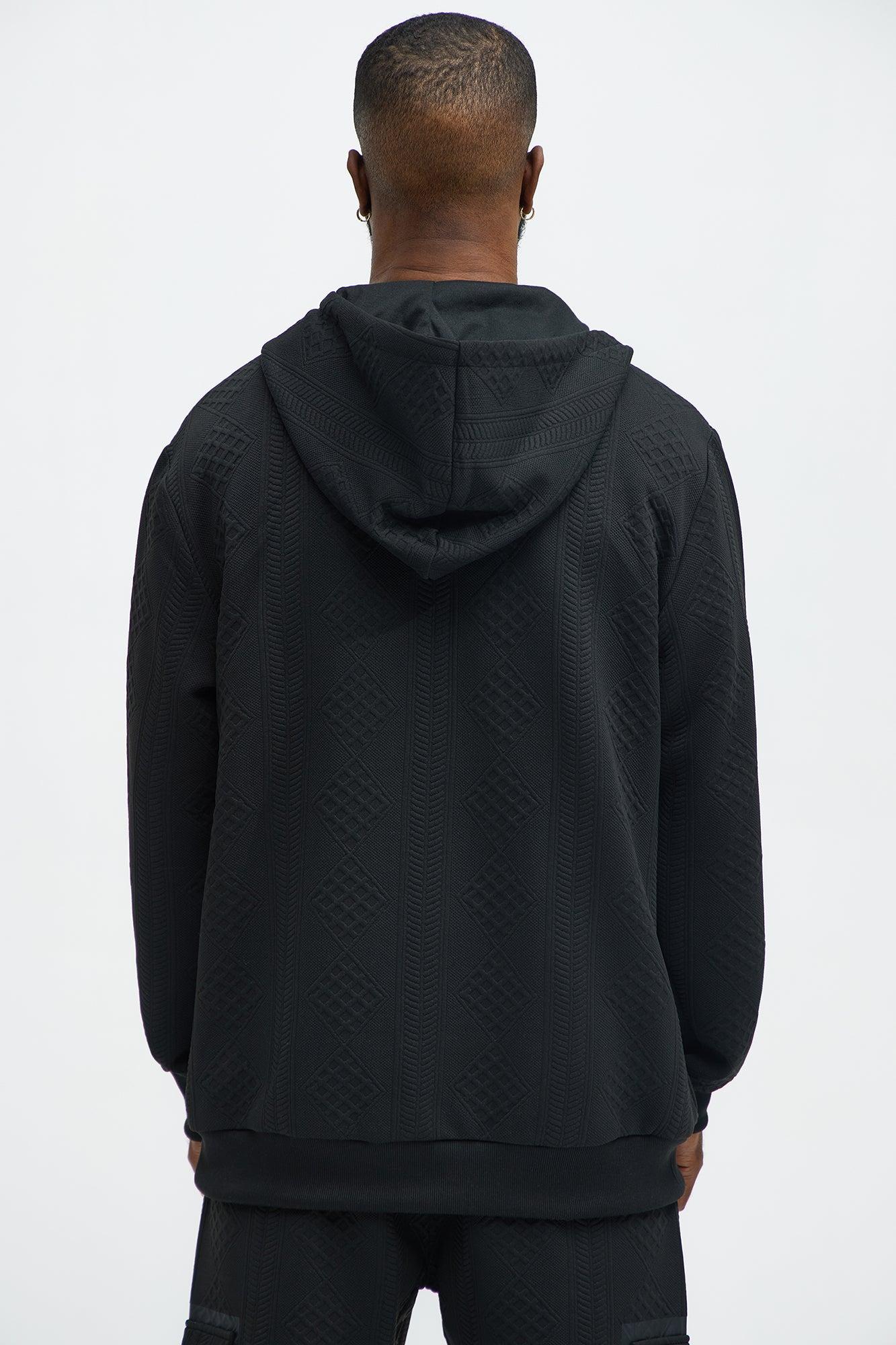 Practical Quarter Zip Hoodie - Black Product Image