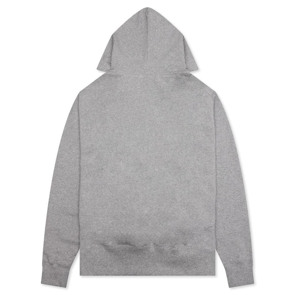 College Relaxed Fit Full Zip Hoodie - Gray Male Product Image