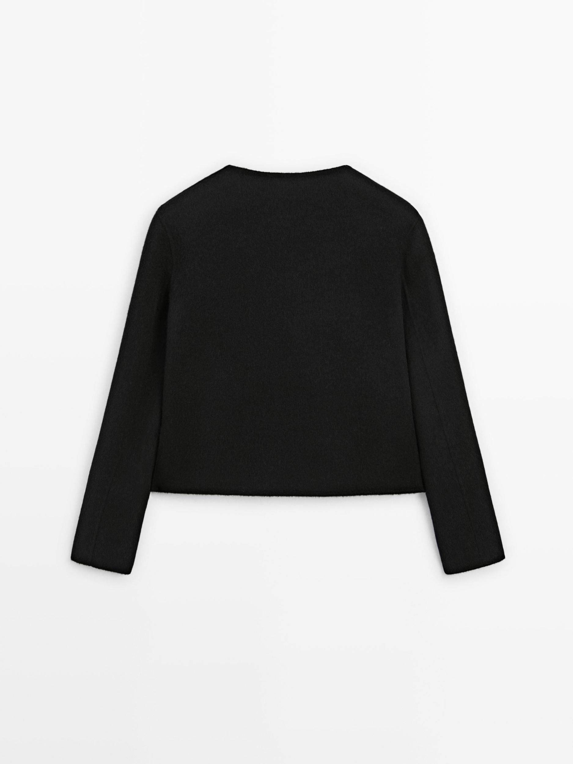 Short wool blend jacket Product Image