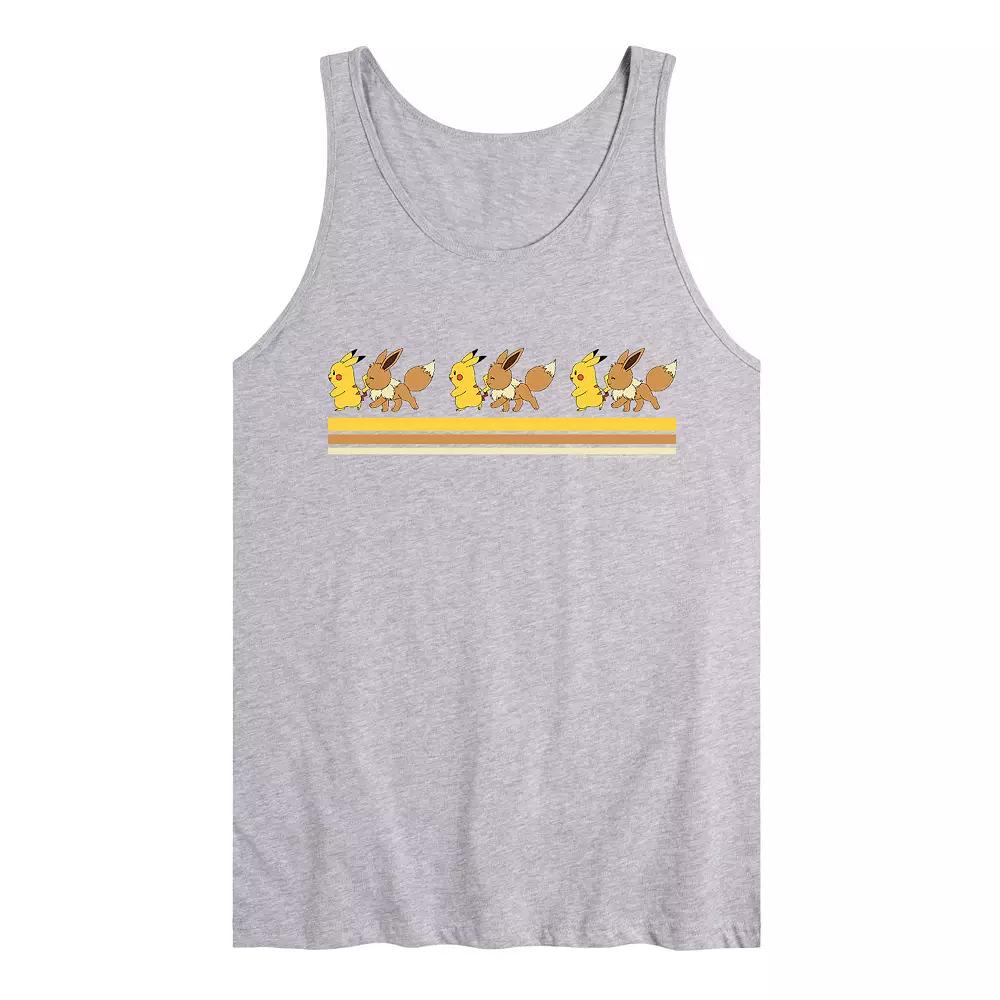 Men's Pokemon Pika Eevee Retro Tank Top,  Product Image