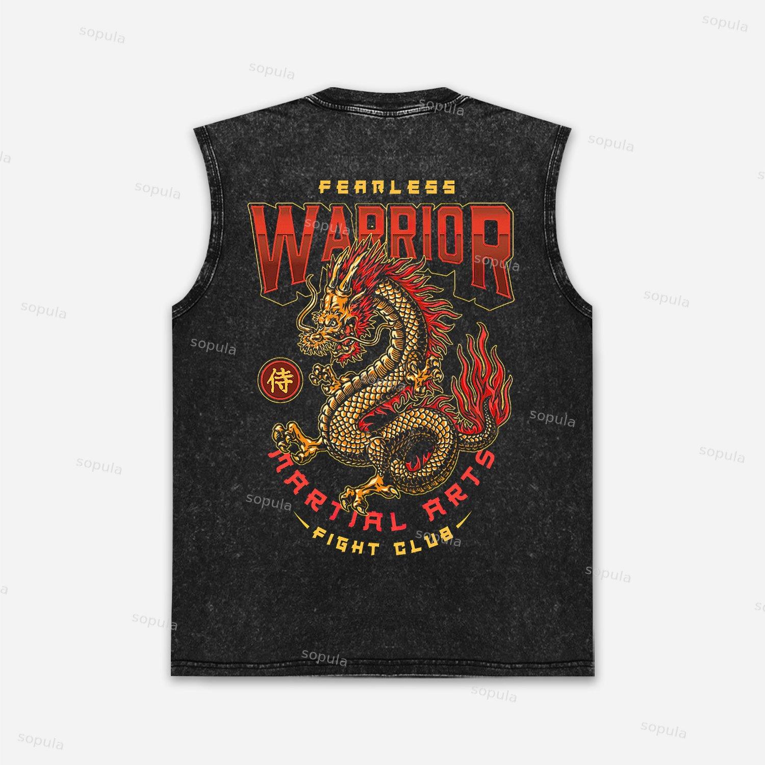 Vintage Dragon Art Graphic Acid Washed Tank Product Image