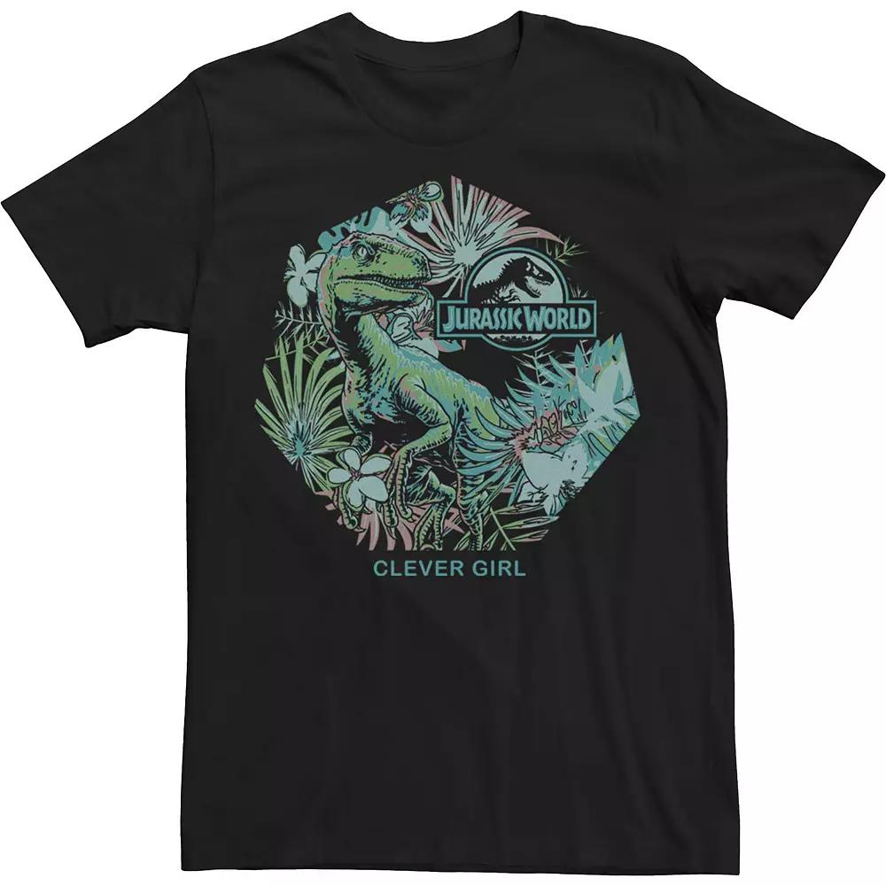 Men's Jurassic Park Raptor Clever Girl Tropical Tee,  Product Image